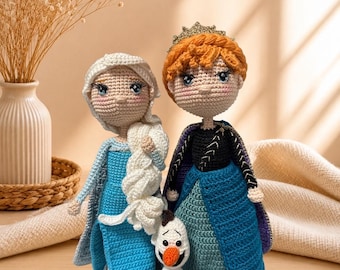 Anna, Elsa and Olaf amigurumi set - Frozen