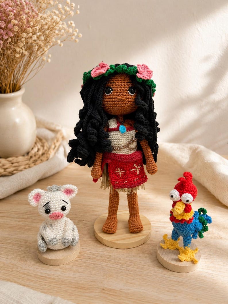 Moana+Púa+Heihei handmade dolls image 1