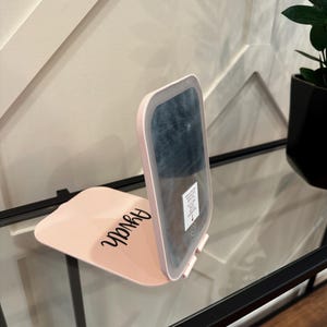 Personalized light up travel mirror