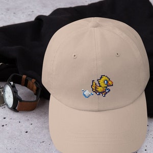 Chocobo Embroidered Hat, Final Fantasy Dad Hat, Gaming Hat, Pixel Art Hat, Cute Kawaii Anime Hat, Cosplay Hat, Anime Lover Hat