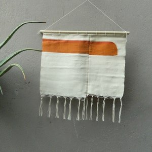 Woven Wall Hanging: Desert Modern Tapestry with Tassels