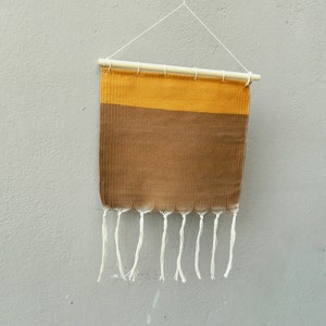 Woven Wall Hanging: Desert Modern Tapestry with Tassels