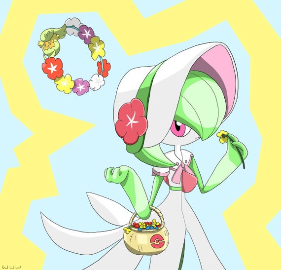 Gardevoir and Comfey Flower Picking Digital Art Print -  Sweden