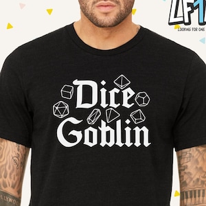 Würfel Goblin Shirt, Dnd Würfel Shirt, Dungeon Master Tshirt, Dungeons und Dragons Shirt, Pathfinder Geschenk für ihn, RPG Geschenk für sie