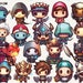 Chibi Character Tokens - Instant Download - RPG Cartoon Characters ...