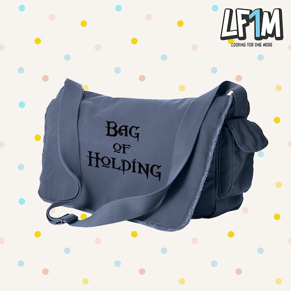 Bolsa de tenencia Canvas Messenger Bag - Bolsa de lona de algodón - Bolsa inspirada en mazmorras y dragones - Bolsas personalizadas disponibles