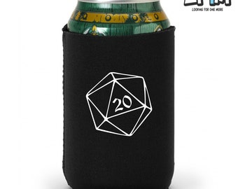 D20 Can Cooler / D20 Can Holder / DnD Can Cozie / RPG Party Favor / D&D Favores de boda / Regalos menores de 20 años