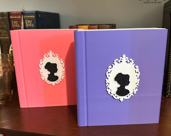 Vintage Cameo Book Storage Box | 3D Printed Bookish Keepsake Decor | Hidden Storage for Readers