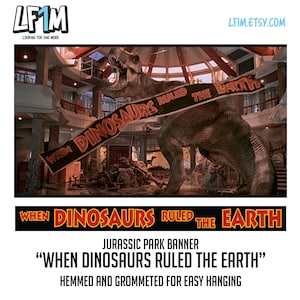 When Dinosaurs Ruled the Earth Banner | Dinosaur World Movie Prop | Movie Replica - Custom Banners Available