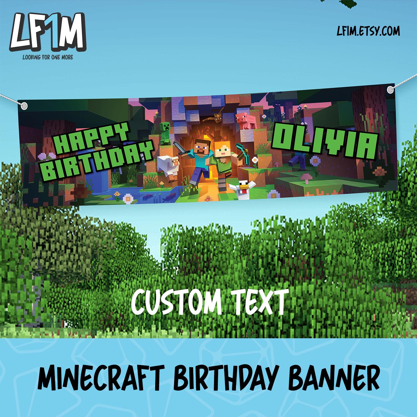 Minecraft Builder Banner - Rush Available