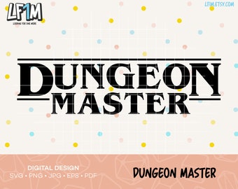 Dungeon Master Cut File - Download Istantaneo - DnD SVG Design - RPG Cut Files - D&D SVG Cut File - D and D Shirt Cut File