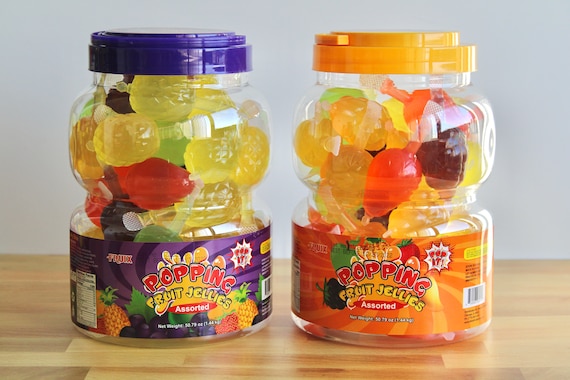 Fruit Jelly Jar | 55 Fruit Jellies | TIK TOK Challenge | Fruit Flavored  Squeezable Jellies | Assorted Flavors: Mango, Pineapple, Grape, Strawberry