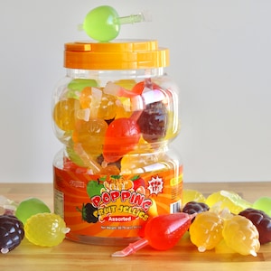 Fruix Popping Fruit Jellies Jars - Tik Tok Trending Fruit Jellies - Assorted Flavors Fruit Squeeze Jellies - Jelly Fruit Candy