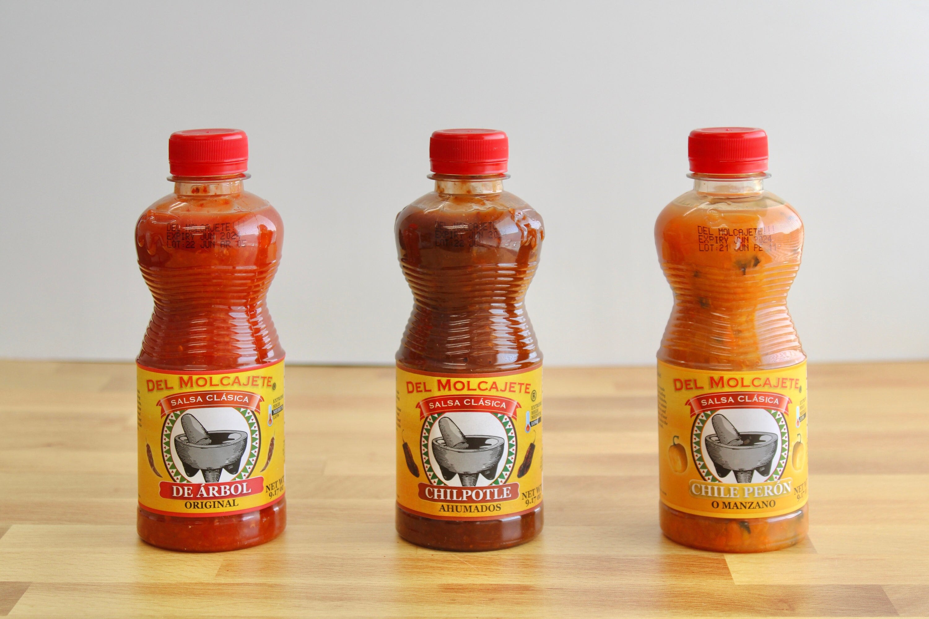 Del Molcajete Salsa Clasica Variety 3 Pack - Hot Salsa - Spicy Hot ...