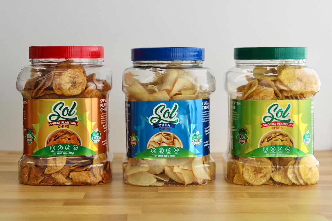 NEW Sol Chip 2 Pack Plantain Chips Sweet Plantain Chips Yucca Chips