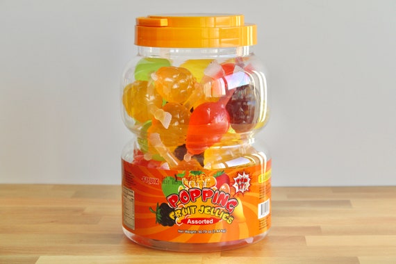 Fruix Popping Fruit Jellies Jars 2 Pack - Tik Tok Trending Fruit Jellies -  Assorted Flavors Fruit Squeeze Jellies - Jelly Fruit Candy - 2 Jar Count