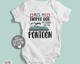 Pontoon Boat Baby Bodysuit | Pack My Diaper Bag Romper