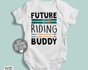 Ski Baby Bodysuit | Future Riding Buddy, Winter Announcement Gift