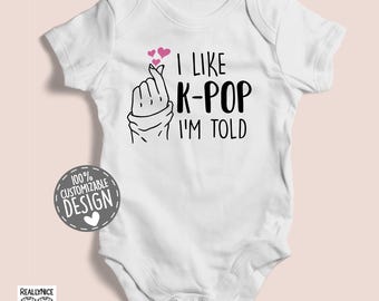 KPop Baby Bodysuit | I Like K-Pop, Korean Pop One Piece