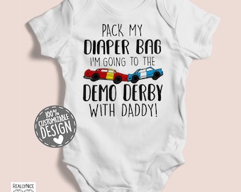 Demo Derby Baby Bodysuit | Racing Dad Gift