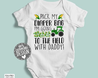Corn Farm Baby Bodysuit | Farmer Dad One Piece