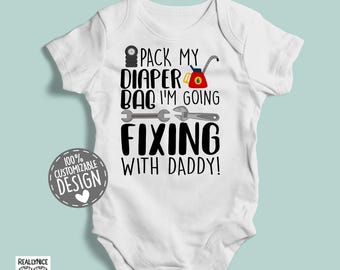 Daddy's Mechanic Baby Bodysuit | Future Mechanic Gift