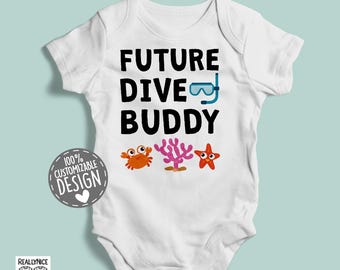 Diving Baby Bodysuit | Future Dive Buddy, Diver Gift