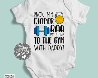 Gym Baby Bodysuit | Weightlifting Dad Fitness Gift