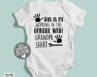 Mechanic Grandpa Baby Bodysuit | Garage Car Lover One Piece
