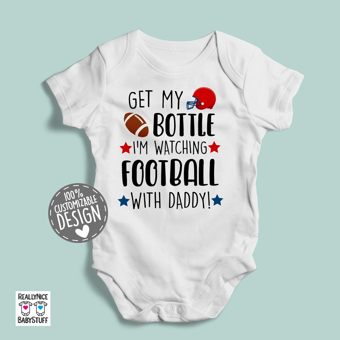 Body de bebé de fútbol / Viendo el fútbol con papá - Etsy España