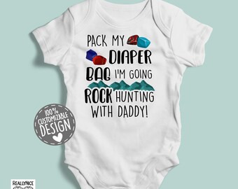 Rock Collector Baby Bodysuit | Geology Dad, Rock Hound