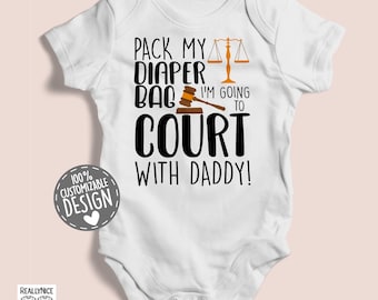 Lawyer Daddy Baby Bodysuit | Court Room Outfit