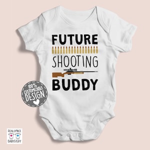 Future Shooting Buddy Baby Bodysuit | Gun Lover Gift