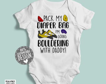 Rock Climbing Baby Bodysuit | Bouldering With Daddy One Piece