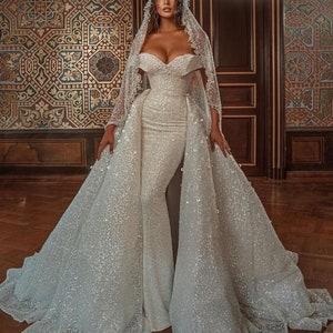 A Perfect Wedding Dress to Every Detail With the Fishtail - Etsy Singapore