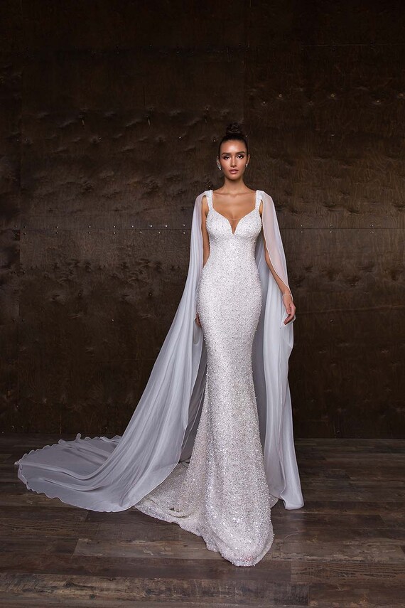 Sparkling Mermaid Wedding Dress Luxury Wedding Dress Body | Etsy