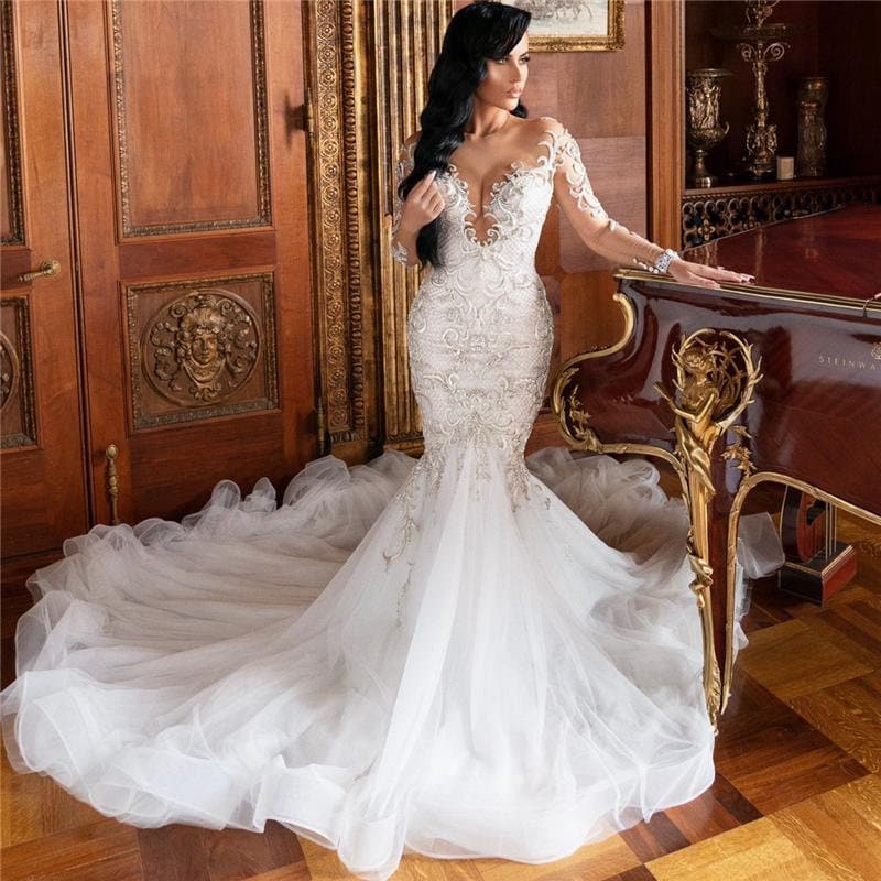 Elegant Fishtail Wedding Dress Sleeves: Timeless Grace for Your Special Day