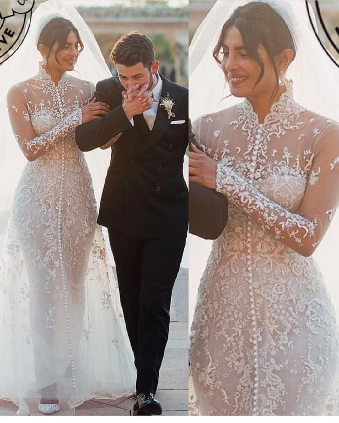 Priyanka Chopra's wedding gown had 11,632 Swarovski crystals. See