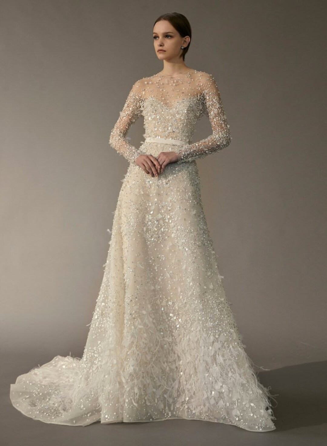 Geometric Style Wedding Dress is a Beautiful Combination of - Etsy