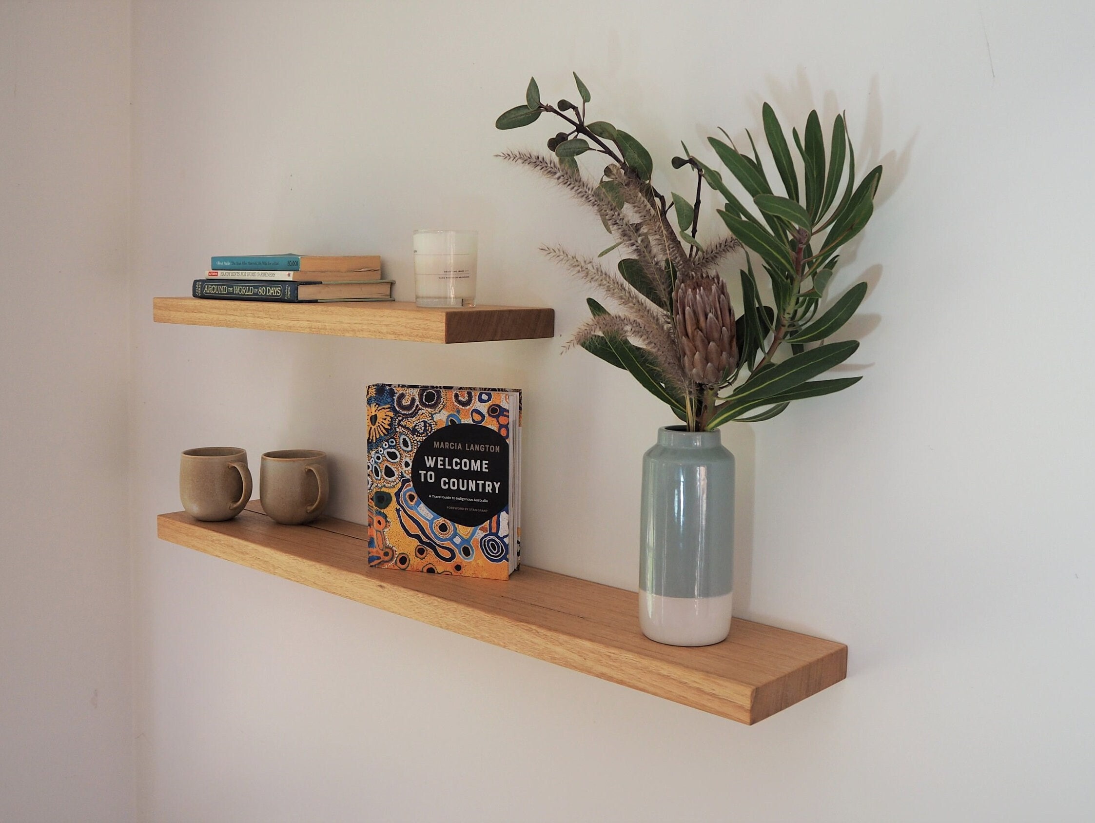 Floating Wall Shelf Australian Hardwood Shelving Solid Etsy Australia