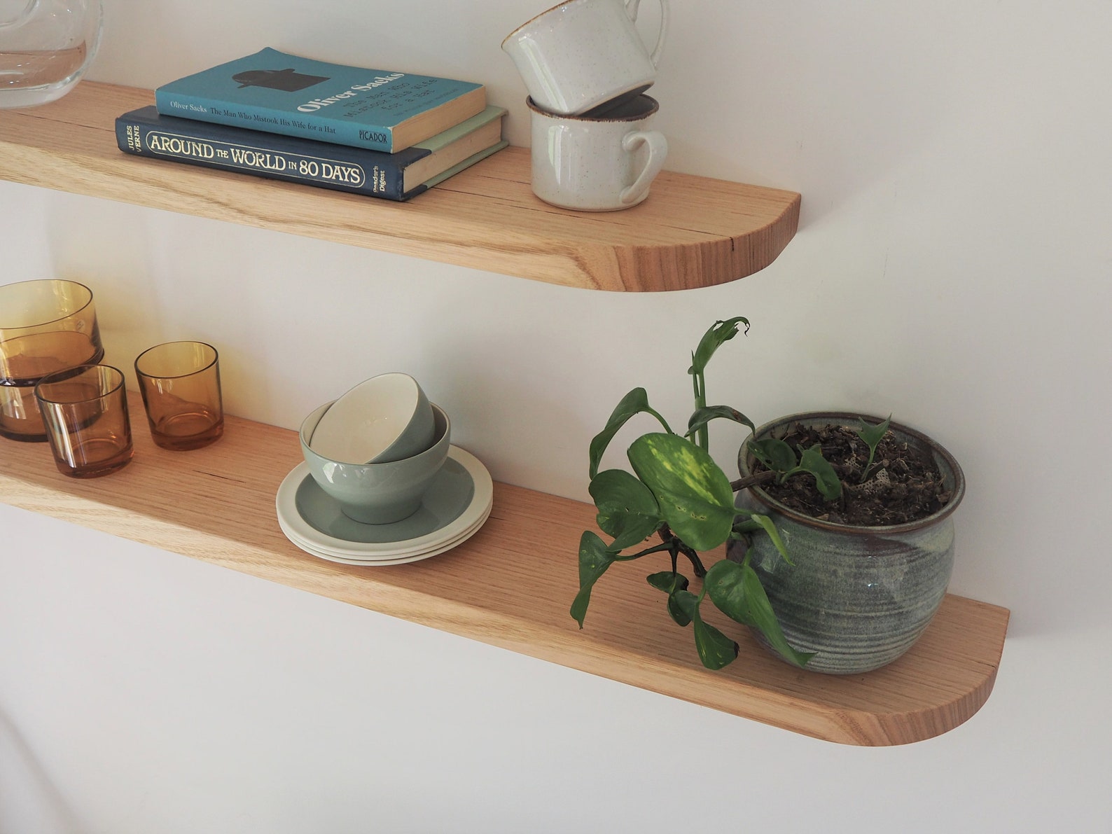 Floating Curved Wall Shelf Australian Hardwood Shelving Etsy Australia