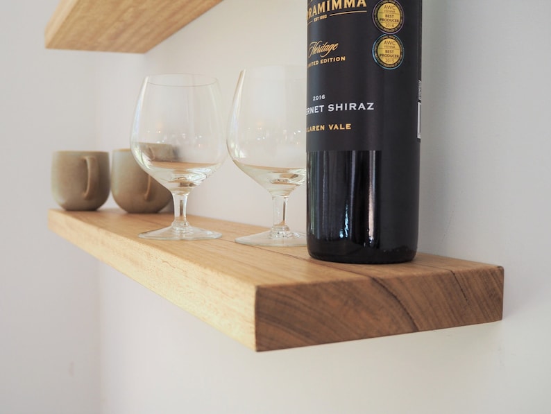 Floating Wall Shelf Australian Hardwood Shelving Solid Etsy