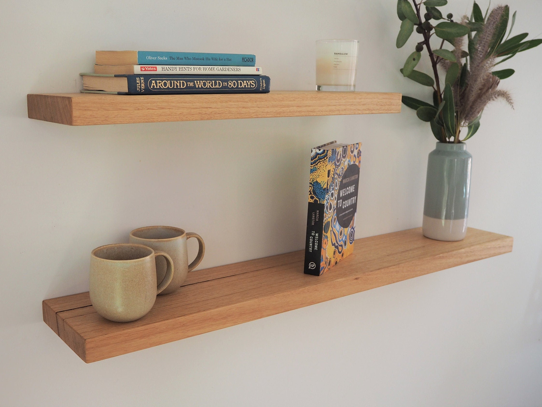 Floating Wall Shelf Australian Hardwood Shelving Solid Etsy Australia