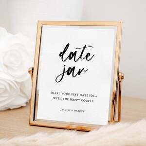 Editable Minimalist Wedding Date Night Sign Template, Printable Date