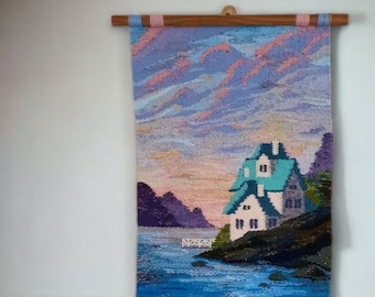 Handmade tapestry | Weave | Wall decor | Weaving | Landscape wall Art | Macrame | Wall hanging woven | Woven wall hanging | Textile art