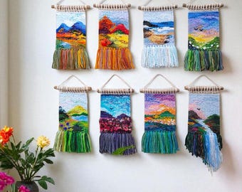 Gift For Women | Small Weaving | Housewarming Gift | Wall Cloth Room Accessories | Mini wall hanging | Tapestry Decor Room | Macrame Art