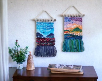 Mini Small Woven Wall Hanging | Weave Weaving Tapestry ornaments sky | Gallery wall | Wall hanging | Small wall decor | Mini woven wall art