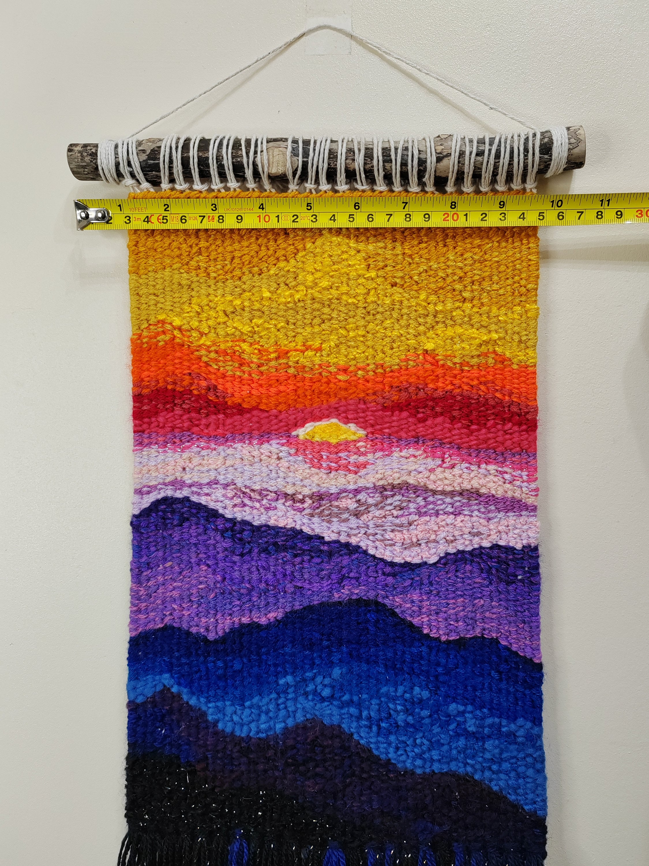 Handmade Tapestry Sunset | Woven Wall Hanging | Wall Decor Weaving