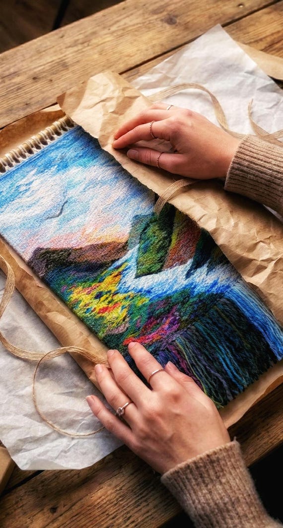 Handmade Tapestry - Waterfall | Woven Wall Hanging | Wall Decor