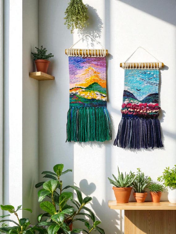 ヴィンテージ アメリカン クラフト メキシコ 手織りタペストリー